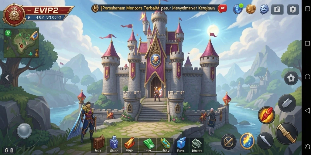 Screenshot gameplay Tower Defense yang menegangkan di EVIP2.