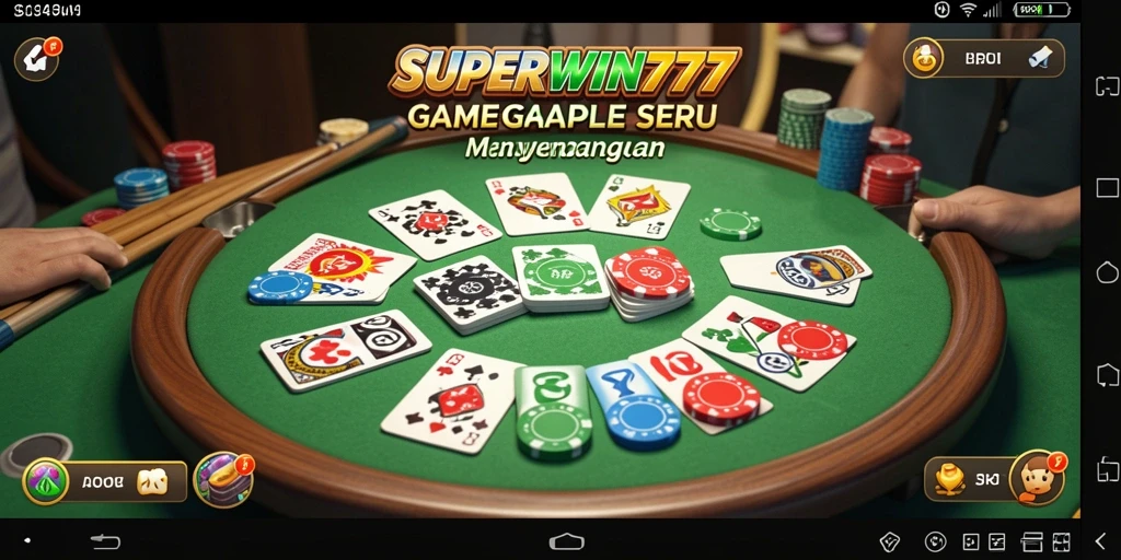 Screenshot gameplay Gaple di SUPERWIN777 yang seru dan menarik.